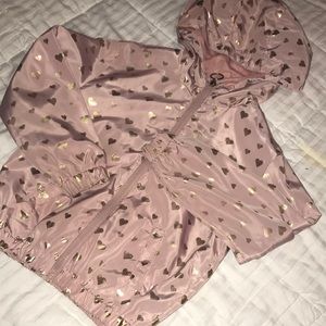 Pink heart rain/wind breakers